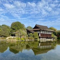 神苑で写真撮影