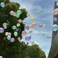 天気が良くて風船が良く映えた