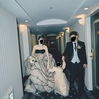 披露宴後に子供達と一枚