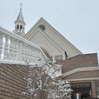街中に綺麗な洋風の建物が溶け込んでいます