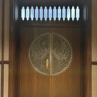 控室の扉（写真撮影スポット）