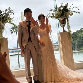 挙式会場での指輪交換