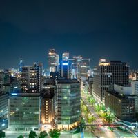 屋上ガーデンから見た名古屋の景色