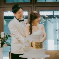 ウェディングケーキ入刀