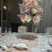 披露宴会場にて、試食の際の写真