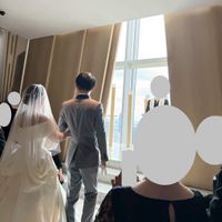 当日のチャペル。スクリーンが開いていく演出です