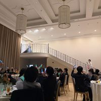 お色直しは階段入場で新郎に迎えに来てもらいました