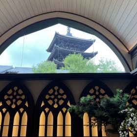 五重塔の見える挙式会場