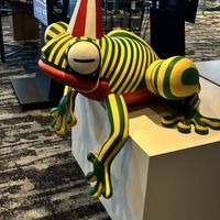 ロビーに帰るのオブジェがありました。
