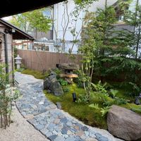 披露宴会場から見える庭です。ここから新郎新婦が入場します。