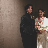 オーダーメイドのタキシードと白無垢コーディネート