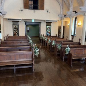 新郎新婦から見たチャペル|823089さんのNEST by THE SEA(ネストバイザシー)の写真(2742268)