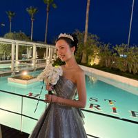 披露宴会場すぐ後ろにテラスがあり夜もとっても綺麗！
