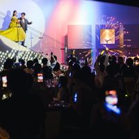 プロジェクションマッピングの演出がとても盛り上がりました！！